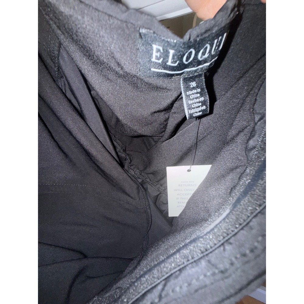 Eloquii Black Strapless Bow Back Midi Dress Size 26 NWT Cocktail Formal Event - Picture 4 of 4